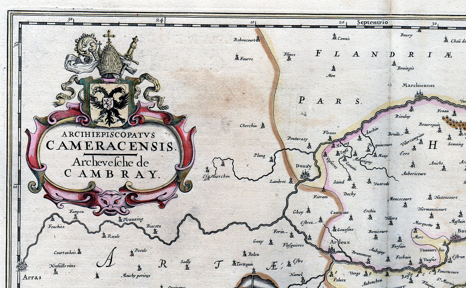 RB 3913 416x258 Antique Map-FRANCE-CAMBRAI-REGION-PROVINCE-Janssonius-1650 - Image 2