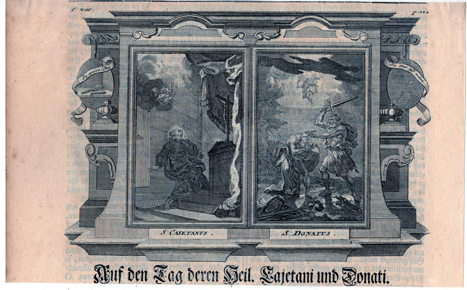 , Antique Print-PORTRAIT-SAINT CHRYSANT-SAINT DARIA-RELIGION-Rentz-1728, Pictura Antique Prints