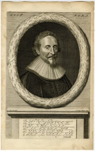 Antique Print-HUGO DE GROOT-GROTIUS-PORTRAIT-Wenne-Miereveld-1681