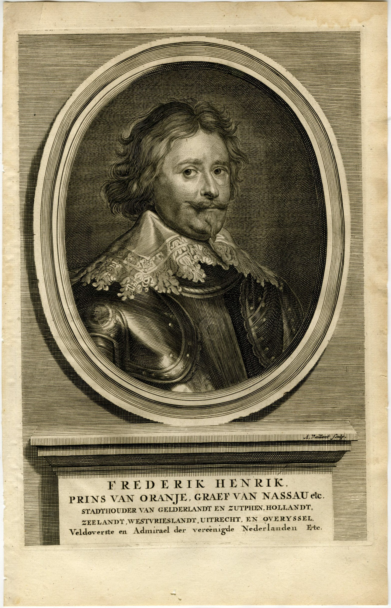 , Antique Print-FREDERIK HENDRIK-NASSAU ORANJE-PORTRAIT-Vaillant-de Groot-1681, Pictura Antique Prints