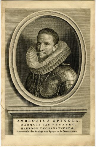 Antique Print-AMBROGIO SPINOLA DORIA-PORTRAIT-de Groot-1681