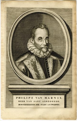 Antique Print-PHILIPS MARNIX VAN SINT ALDEGONDE-PORTRAIT-de Groot-1681
