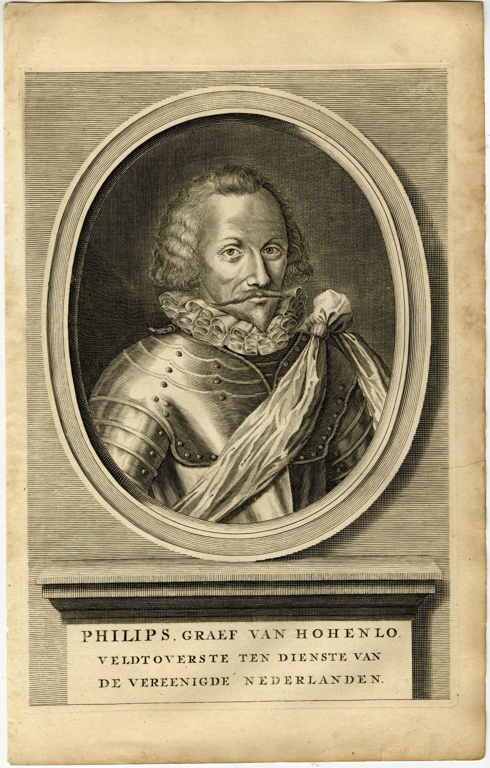 , Antique Print-PHILIP OF HOHENLOHE NEUENSTEIN-COUNT-PORTRAIT-de Groot-1681, Pictura Antique Prints