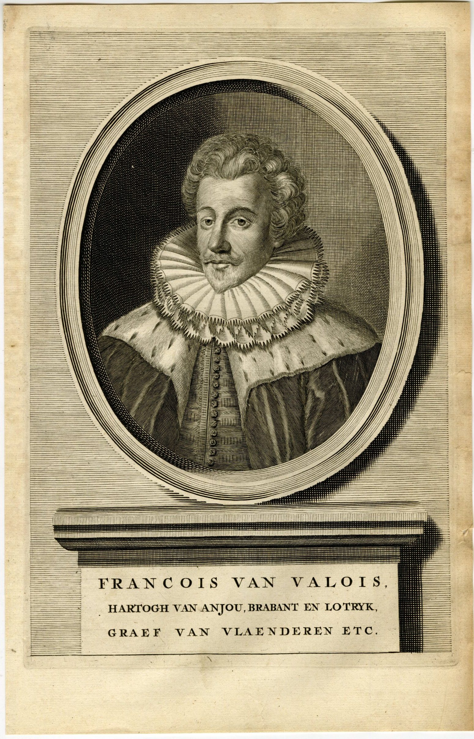 , Antique Print-FRANCOIS DE VALOIS-DUKE OF ANJOU-PORTRAIT-de Groot-1681, Pictura Antique Prints