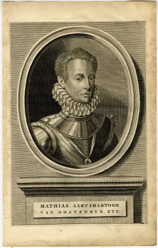 Antique Print-MATTHIAS OF AUSTRIA-EMPEROR-HABSBURG-PORTRAIT-de Groot-1681