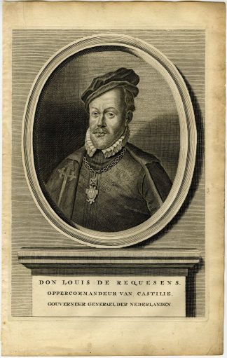 Antique Print-DON LUIS DE REQUESENS Y ZUNIGA-PORTRAIT-de Groot-1681