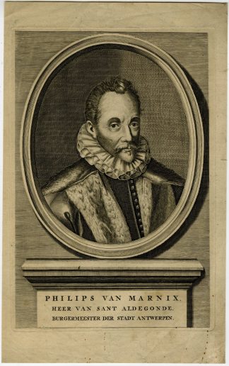 Antique Print-PHILIPS MARNIX VAN SINT ALDEGONDE-PORTRAIT-de Groot-1681