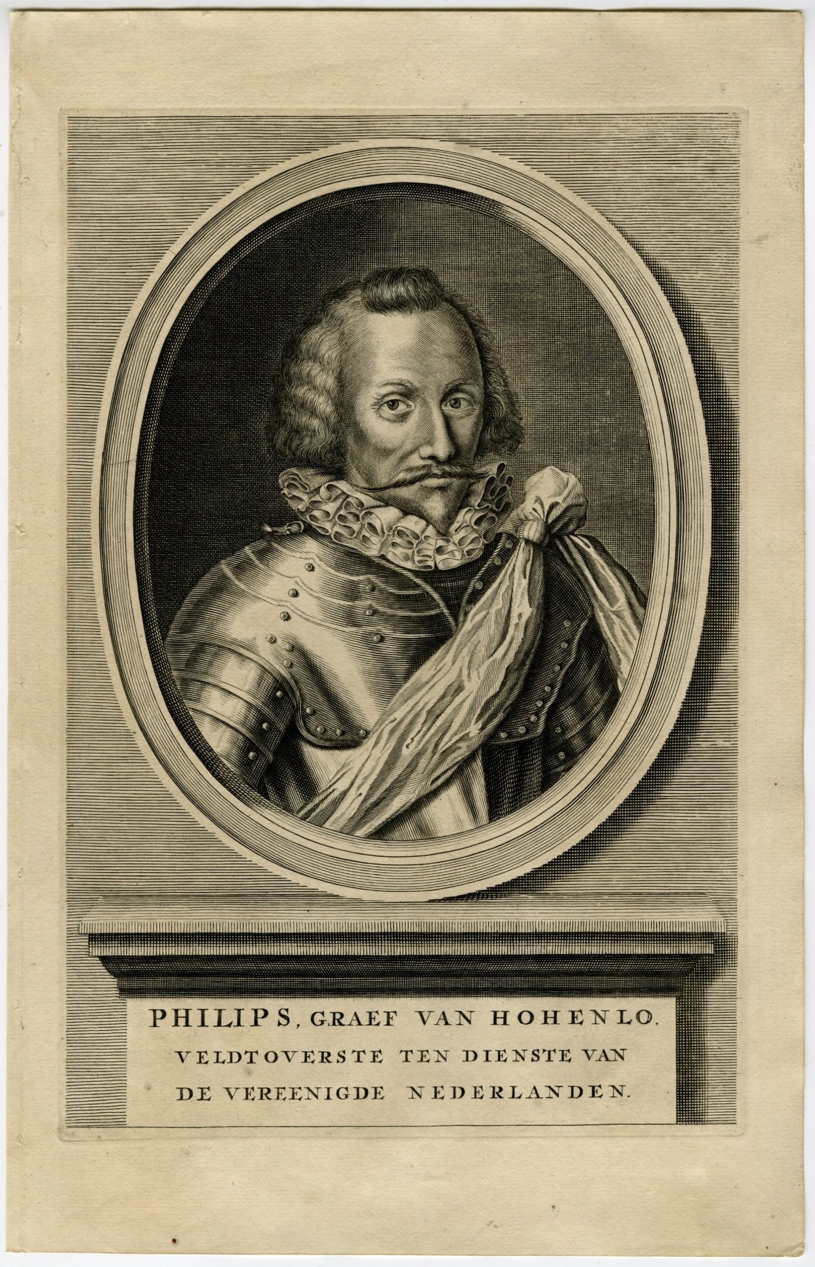 , Antique Print-PHILIP OF HOHENLOHE NEUENSTEIN-COUNT-PORTRAIT-de Groot-1681, Pictura Antique Prints