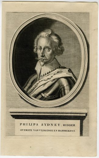 Antique Print-PHILIP SIDNEY-SYDNEY-POET-PORTRAIT-de Groot-1681