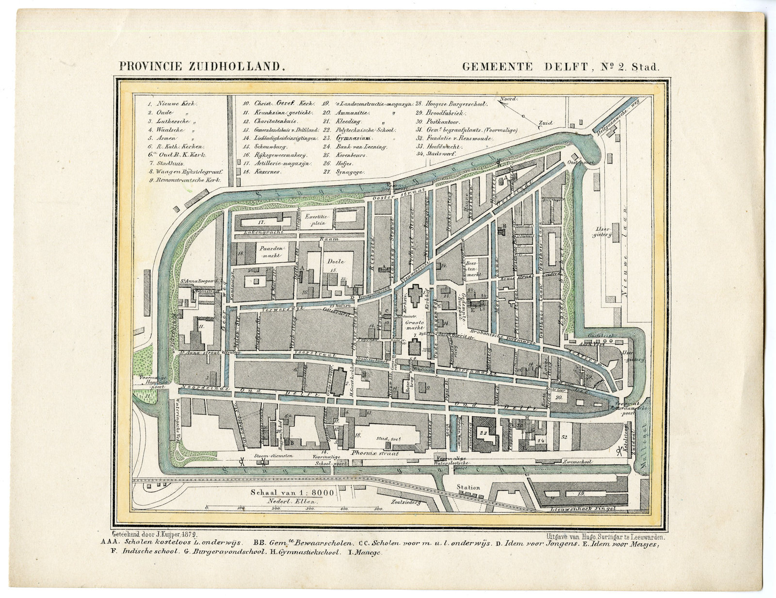 , Kuyper city plans – The Netherlands – 1, Pictura Antique Prints