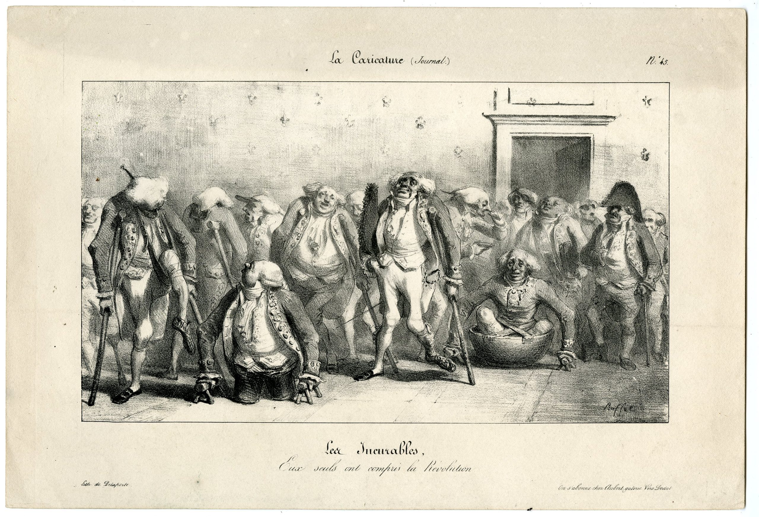 Pictura 13650 416x283 Antique Print-LES-INCURABLES-CARICATURE-RAFFET-POLITICAL-SATIRE-Raffet-1831