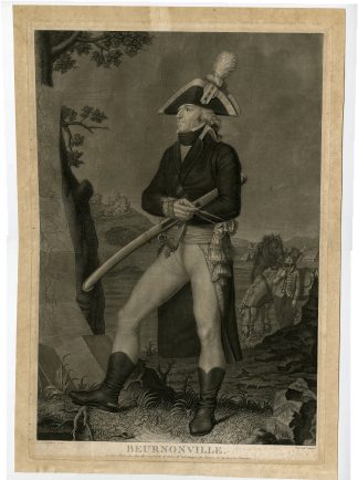 Antique Master Print-BEURNONVILLE-FRENCH-GENERAL-PORTRAIT-Coqueret-Le Dru-1821