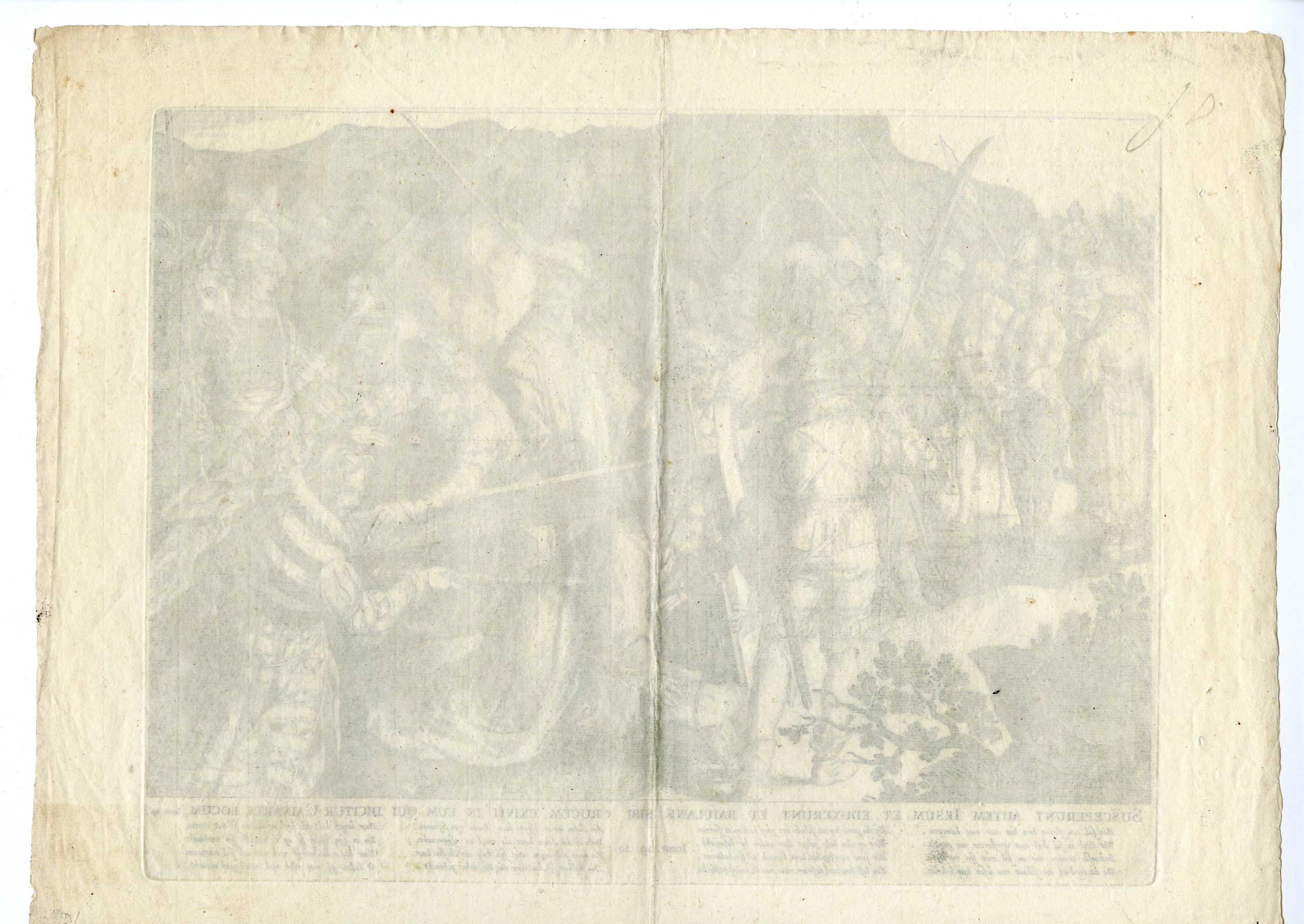 Pictura 13665 416x295 Antique Master Print-CHRIST-CARRYING-CROSS-CALVARY-RELIGIOUS-De Bruyn-1679–1702 - Image 2