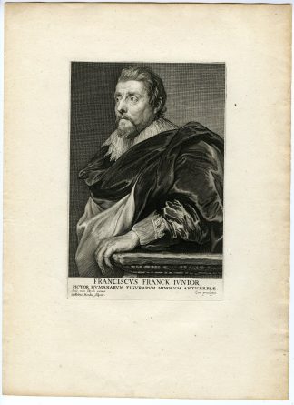 Antique Master Print-FRANS-FRANCKEN-JUNIOR-PORTRAIT-De Jode-Van Dyck-ca. 1630