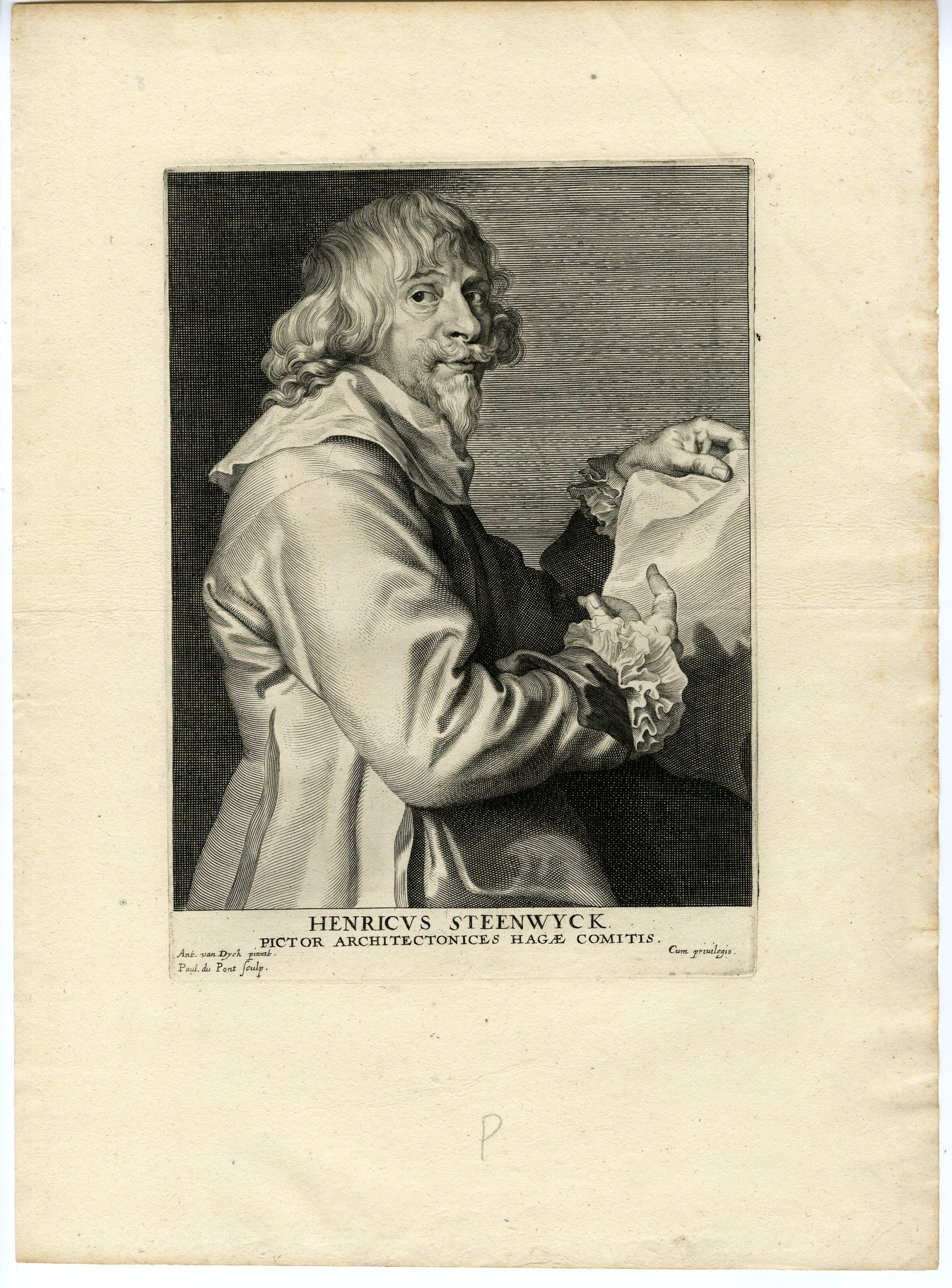 Pictura 13674 416x563 Antique Master Print-HENDRIK-VAN-STEENWIJCK-PORTRAIT-Pontius-Van Dyck-1645–1646