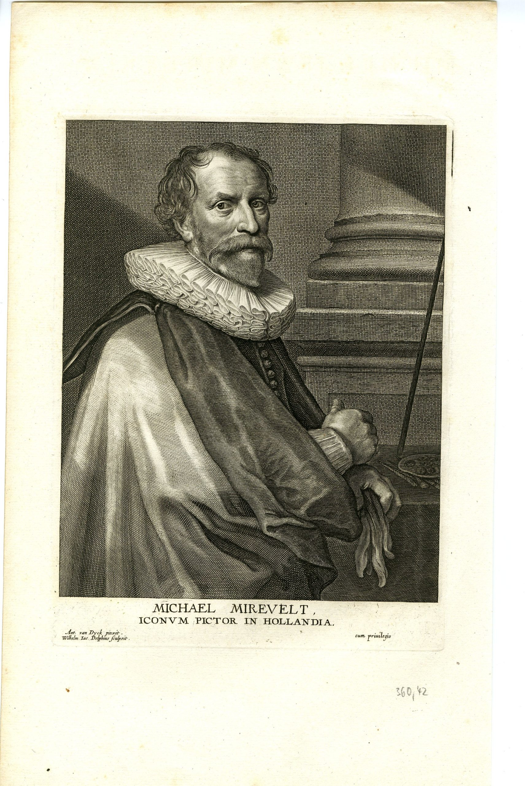 Pictura 13678 416x622 Antique Master Print-MICHIEL VAN MIEREVELT-PORTRAIT-Delff-Van Dyck-ca. 1626–1641