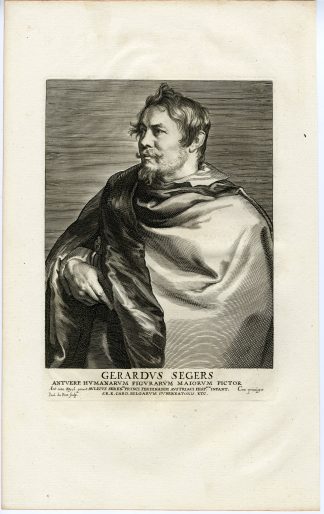 Antique Master Print-GERARD-SEGHERS-PORTRAIT-Pontius-Van Dyck-1632-1645