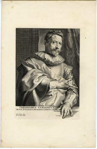 Antique Master Print-THEODORUS-VANLONIUS-LOON-Pontius-Van Dyck-1627-1641