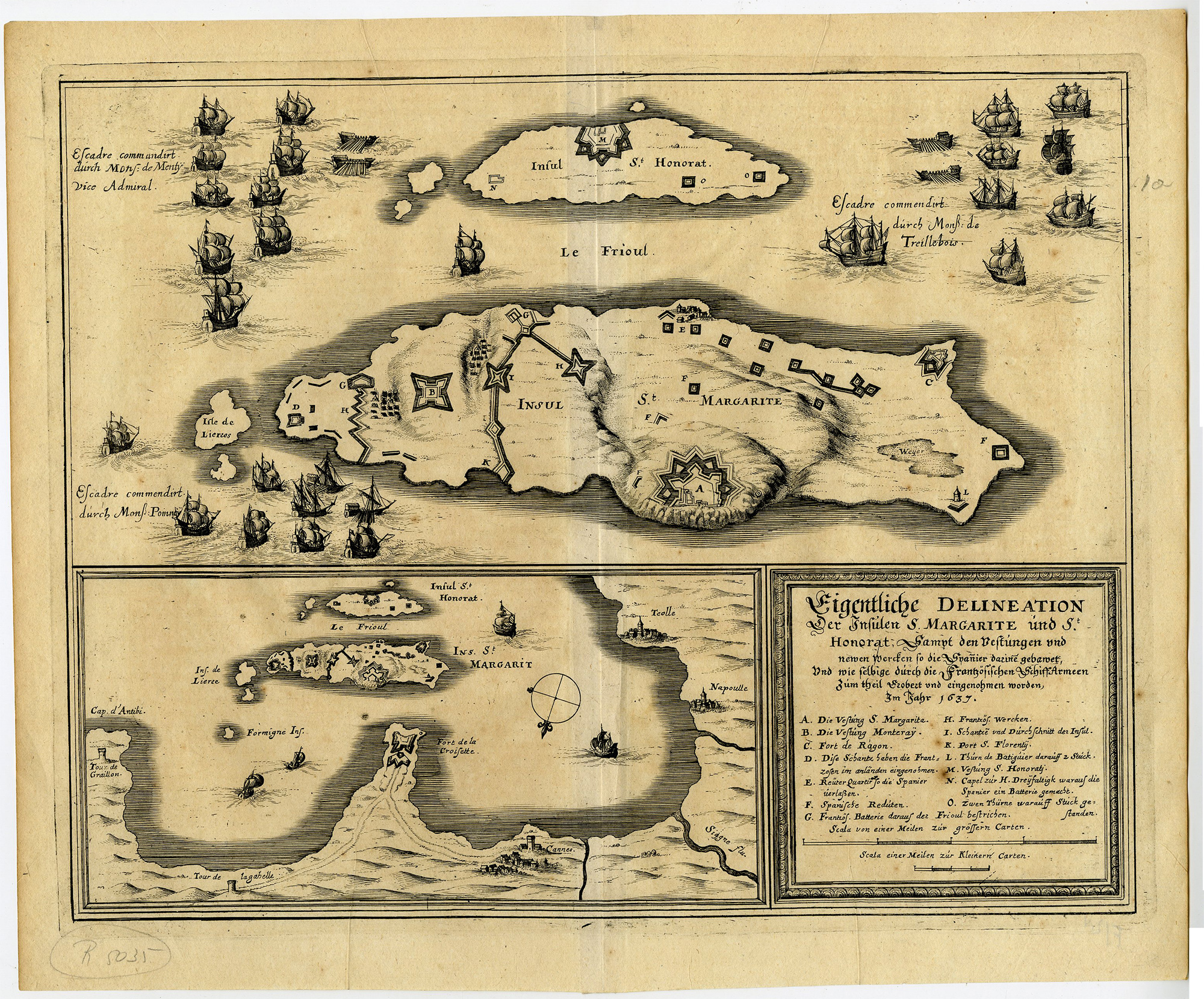 Pictura 13688 416x345 Antique Map-ILES -LERINS-ST-MARGARITE-ST-HONORAT-FRANCE-Merian-1637