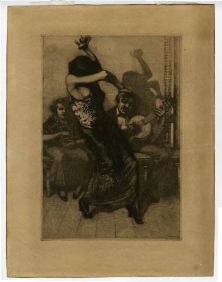 Antique Master Print-FLAMENCO-DANCER-SPAIN-MADRID-Hogerwaard-c. 1910-1920
