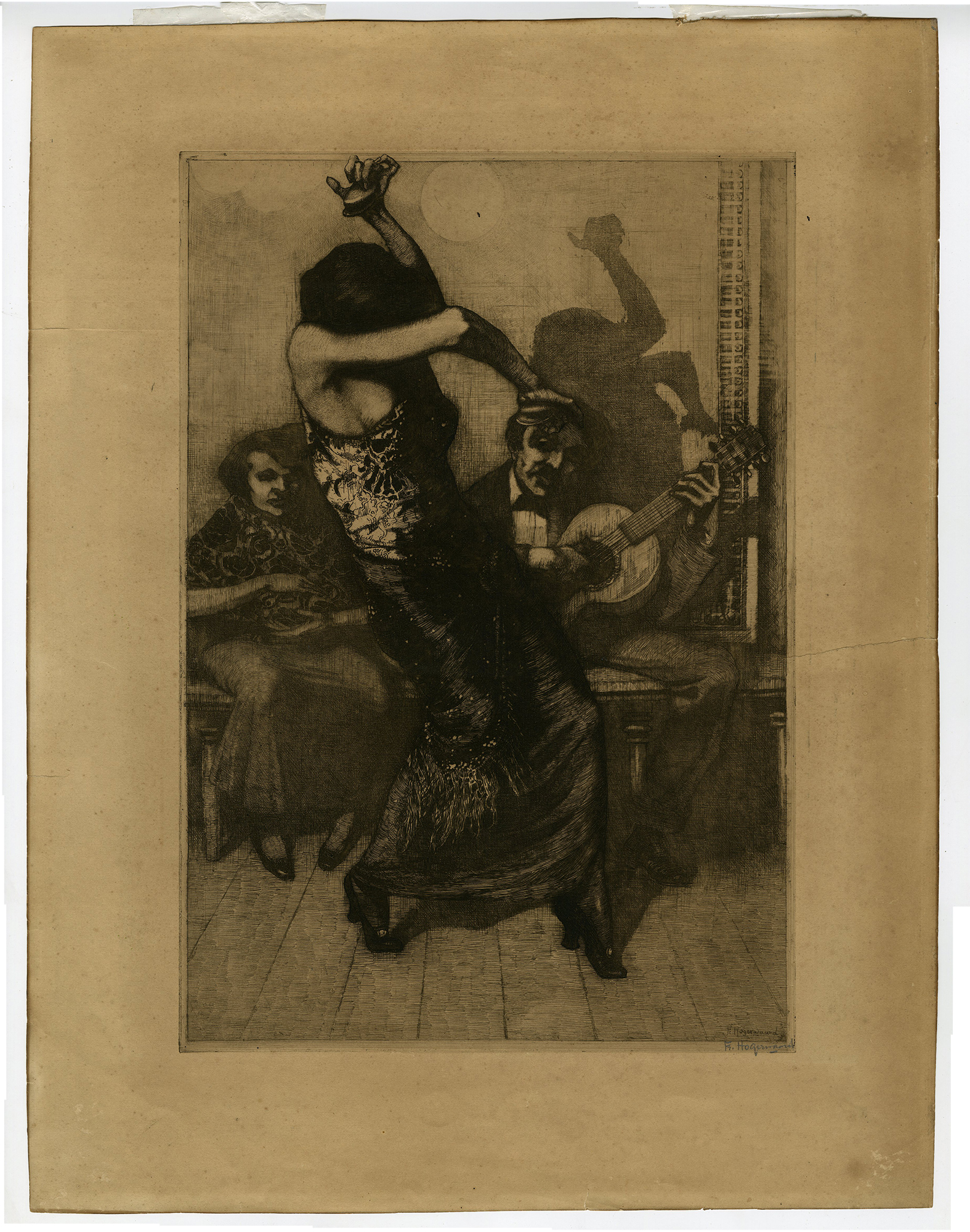 Pictura 13701 416x528 Antique Master Print-FLAMENCO-DANCER-SPAIN-MADRID-Hogerwaard-c. 1910-1920