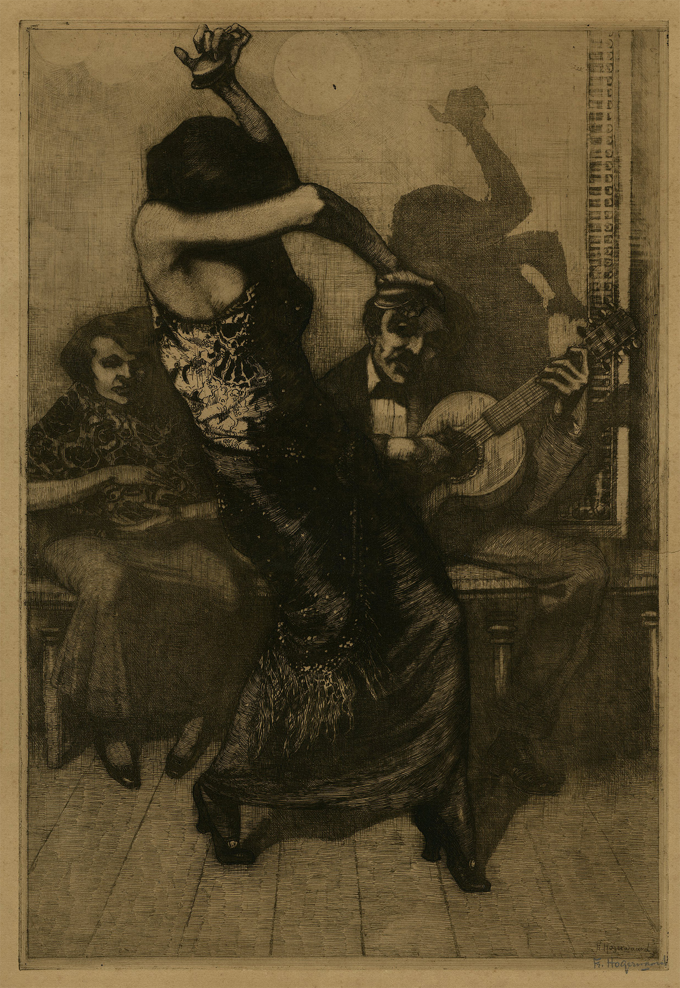 Pictura 13702 416x604 Antique Master Print-FLAMENCO-DANCER-SPAIN-MADRID-Hogerwaard-c. 1910-1920 - Image 2