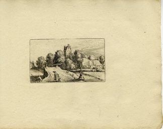 Antique Master Print-KOSTVERLOREN-CASTLE-AMSTERDAM-AMSTEL-RIVER-Visscher-1810