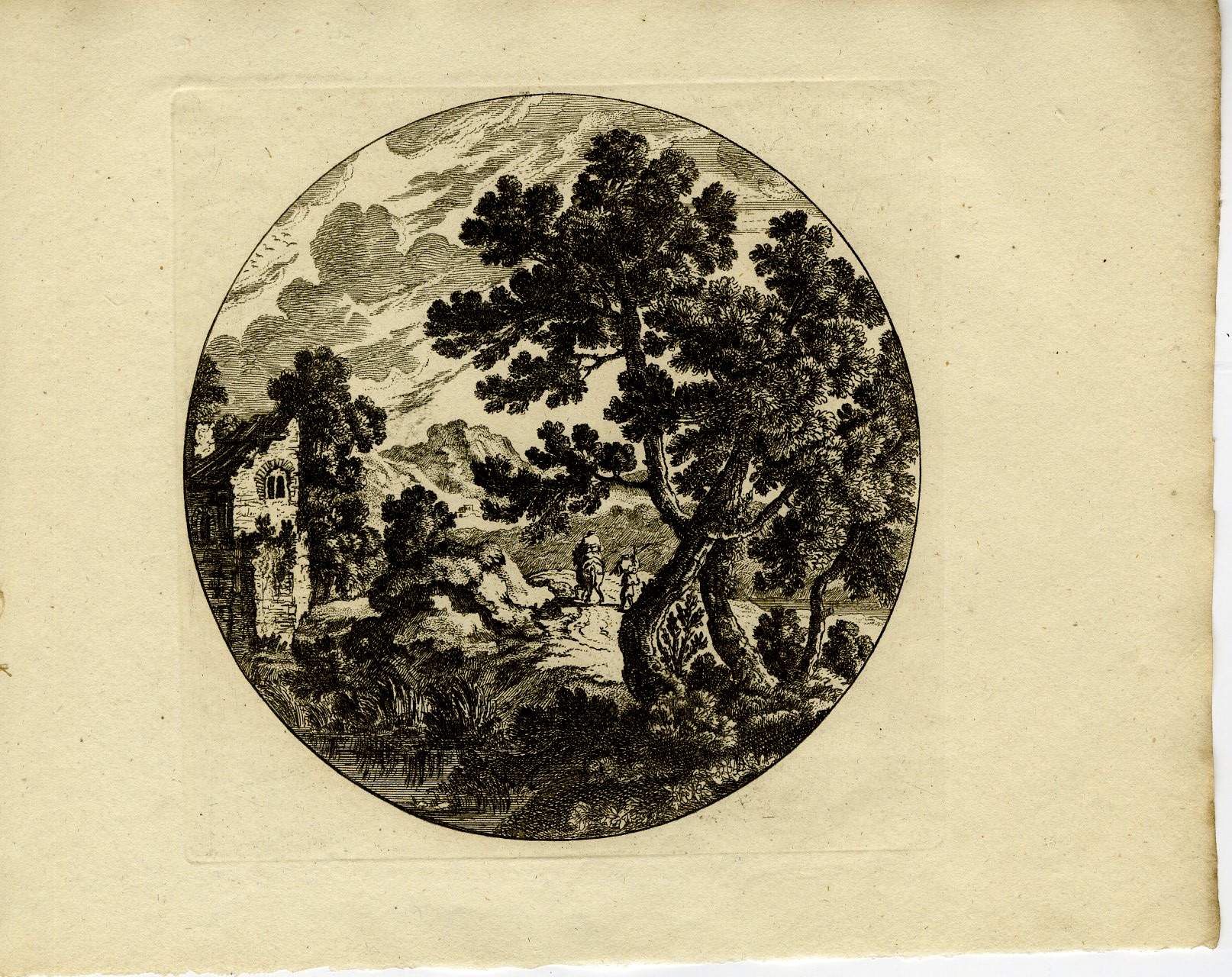 Pictura 13771 416x330 Antique Master Print-LANDSCAPE-RUIN-TRAVELLERS-Danckerts I-Perelle-1810