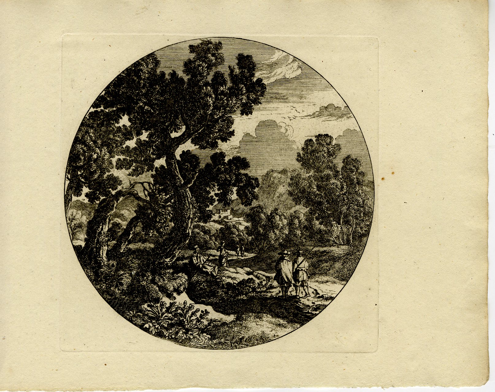 Pictura 13775 416x330 Rare-Antique Master Print-WOODED-LANDSCAPE-TRAVELLERS-Danckerts I-Perelle-1810