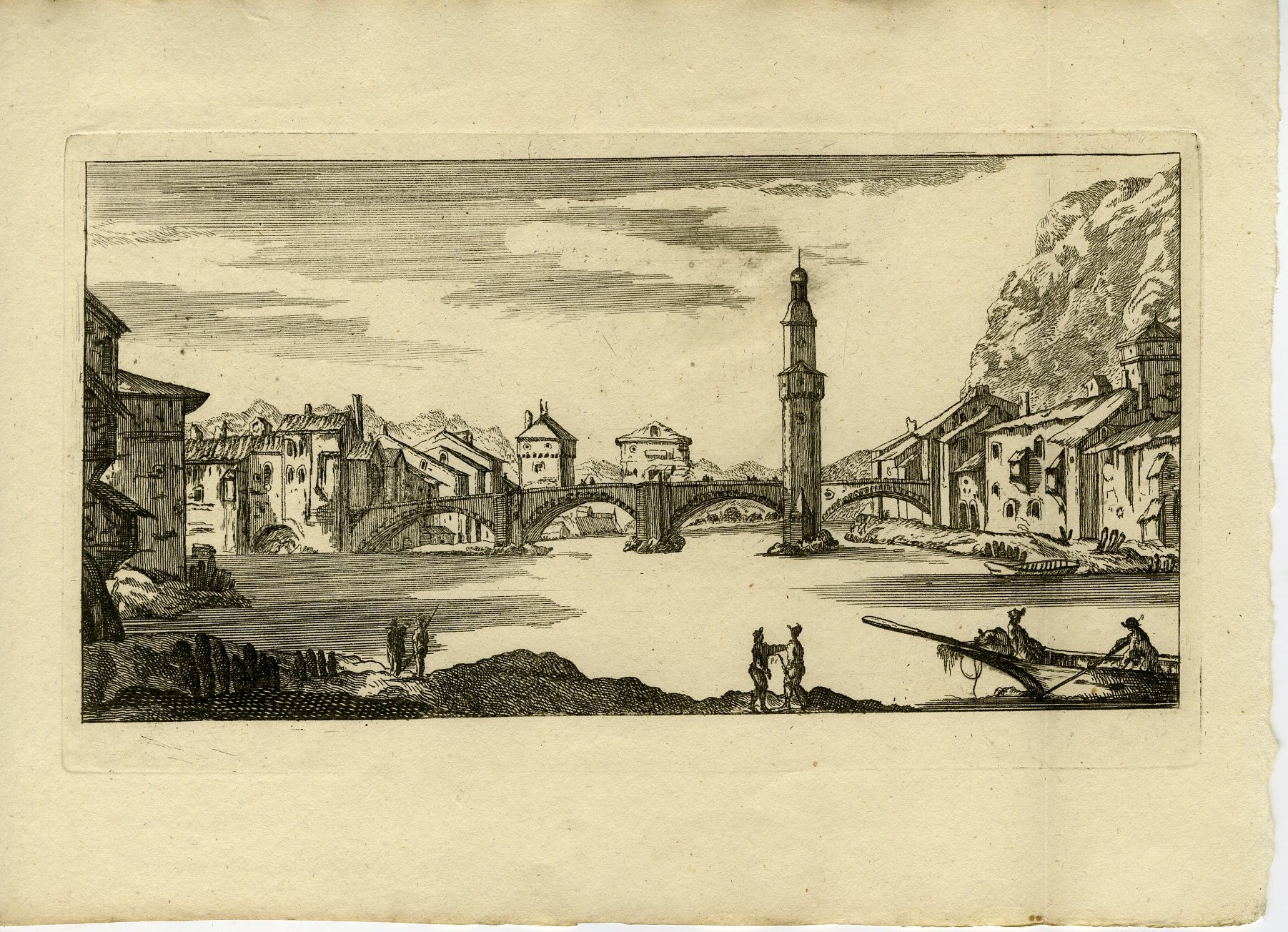 Pictura 13777 416x301 Rare-Antique Master Print-BRIDGE IN GRENOBLE-LANDSCAPE-Perelle-Silvestre-1810