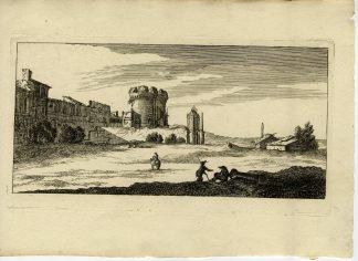 Rare-Antique Master Print-ROYAL GATE-MARSEILLE-LANDSCAPE-Perelle-Silvestre-1810