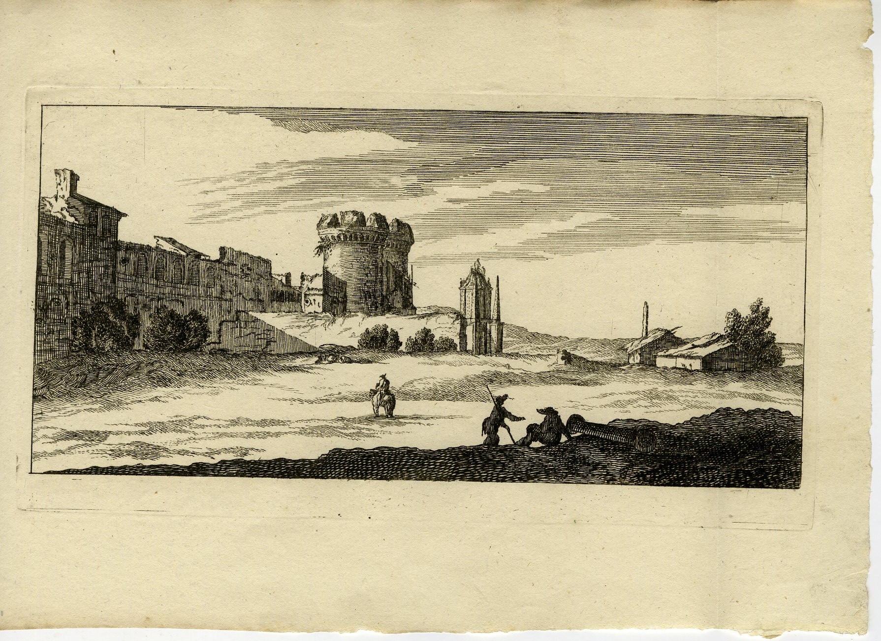 Pictura 13779 416x303 Rare-Antique Master Print-ROYAL GATE-MARSEILLE-LANDSCAPE-Perelle-Silvestre-1810