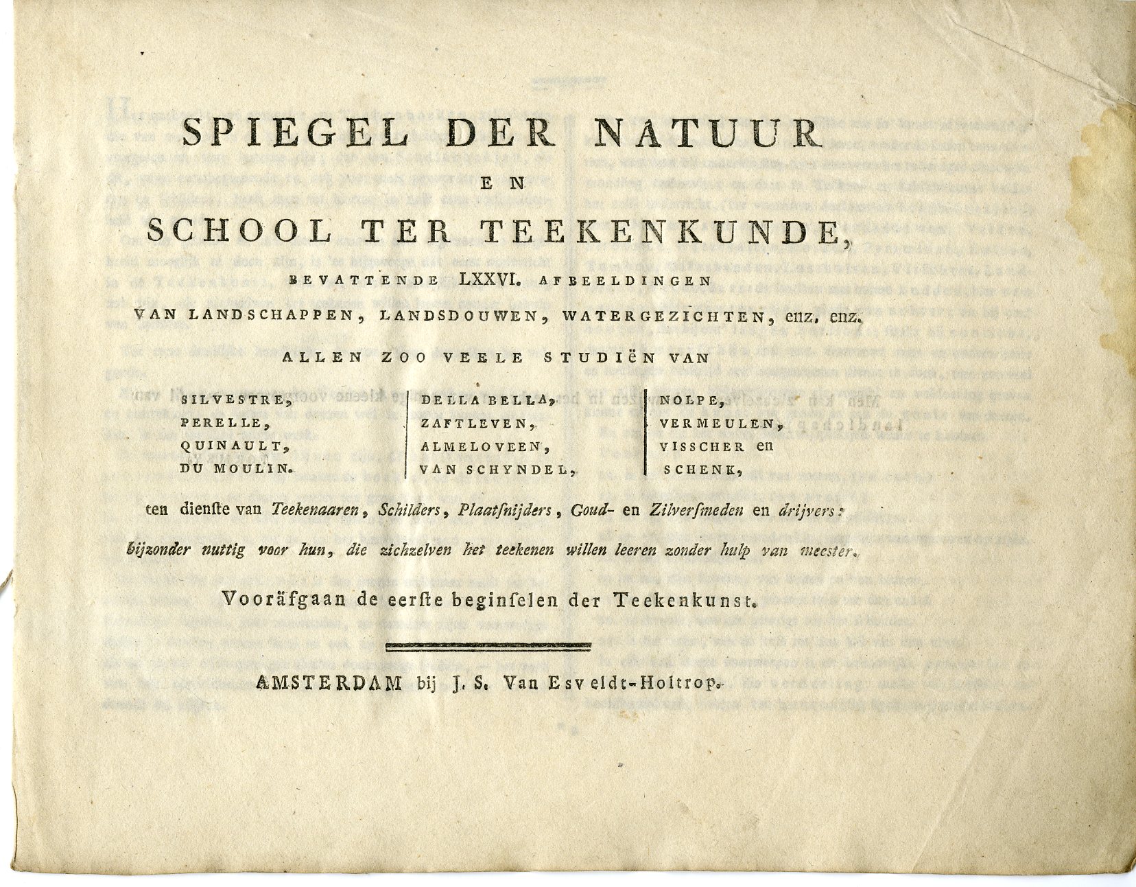 Pictura 13783 416x325 Antique Master Print-SPIEGEL-NATUUR-SCHOOL-TEEKENKUNDE-TEXT-Esveldt Holtrop-1810 - Image 2