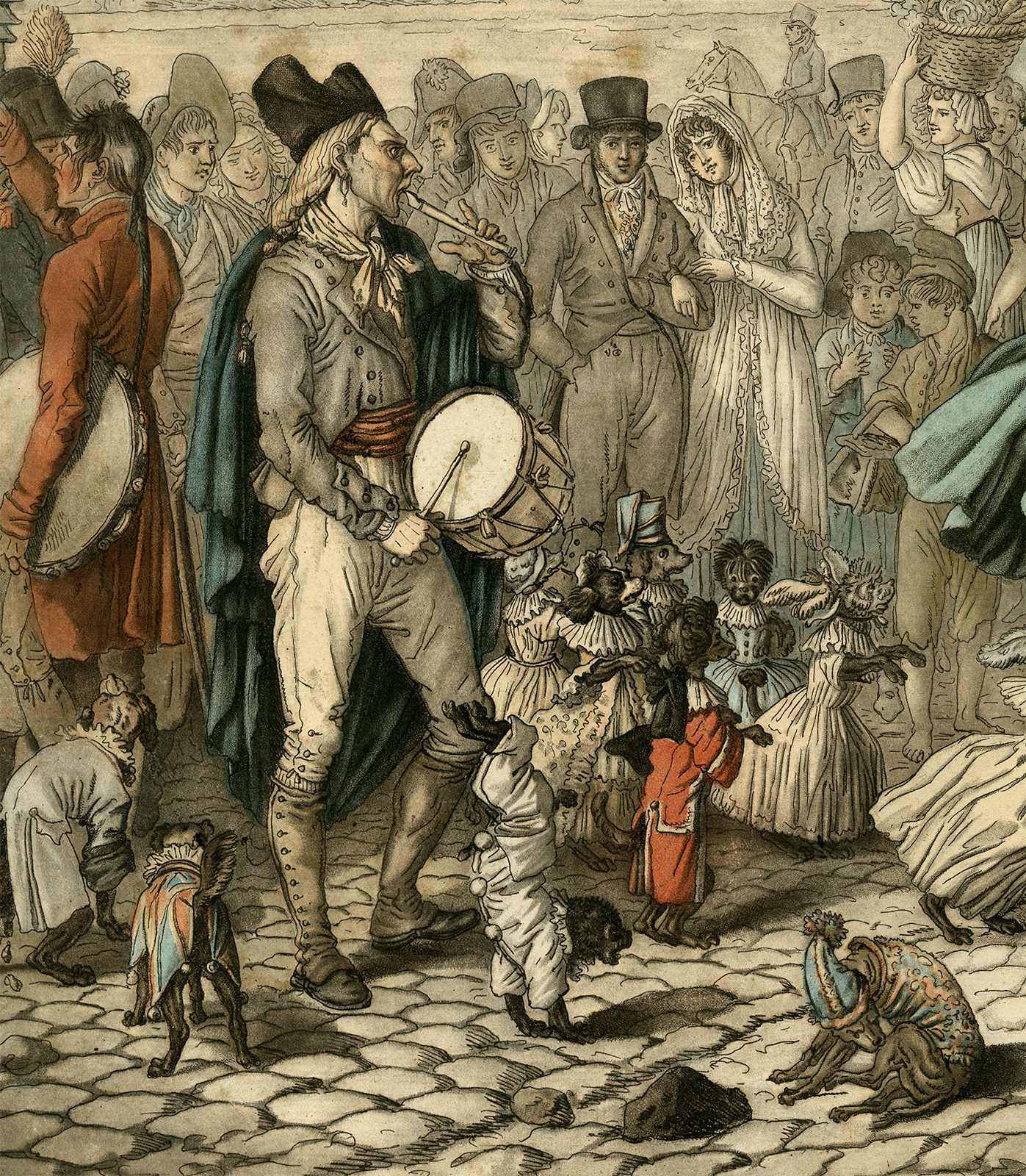 Pictura 13899 416x476 Antique Master Print-DOGS-DANCING-LA-DANSE-DES-CHIENS-Levachez-Vernet-1800 - Image 3