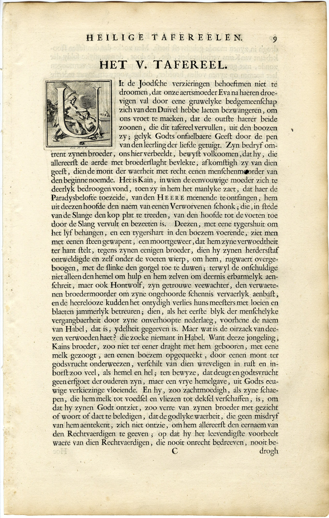 Pictura 14188 416x653 Antique Print-BIBLE-GENESIS-CAIN AND ABEL-Baptist-de Hondt-1728 - Image 2