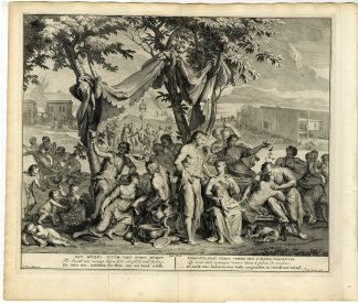 Antique Print-BIBLE-GENESIS-CORRUPT EARTH-MORAL DECAY-van Vianen-de Hondt-1728