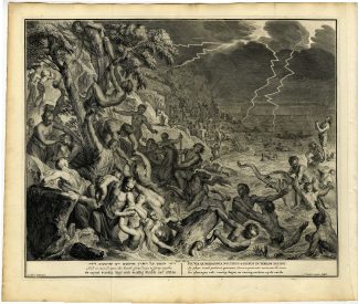 Antique Print-BIBLE-GENESIS-GREAT FLOOD-NOAH-ARK-ELEPHANT-Gouwen-de Hondt-1728