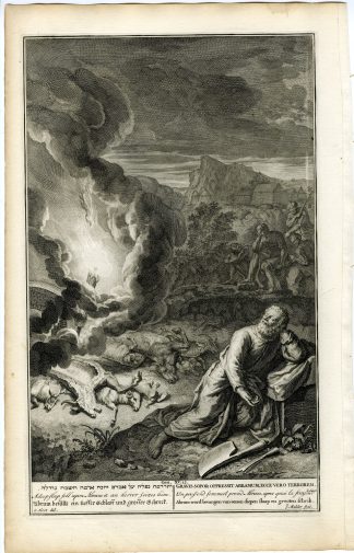Antique Print-BIBLE-GENESIS-ABRAHAM-COVENANT OF THE PIECES-Mulder-de Hondt-1728