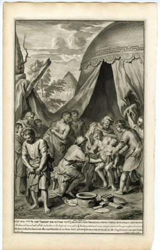 Antique Print-BIBLE-GENESIS-ABRAHAM-CIRCUMCISION-Gouwen-de Hondt-1728