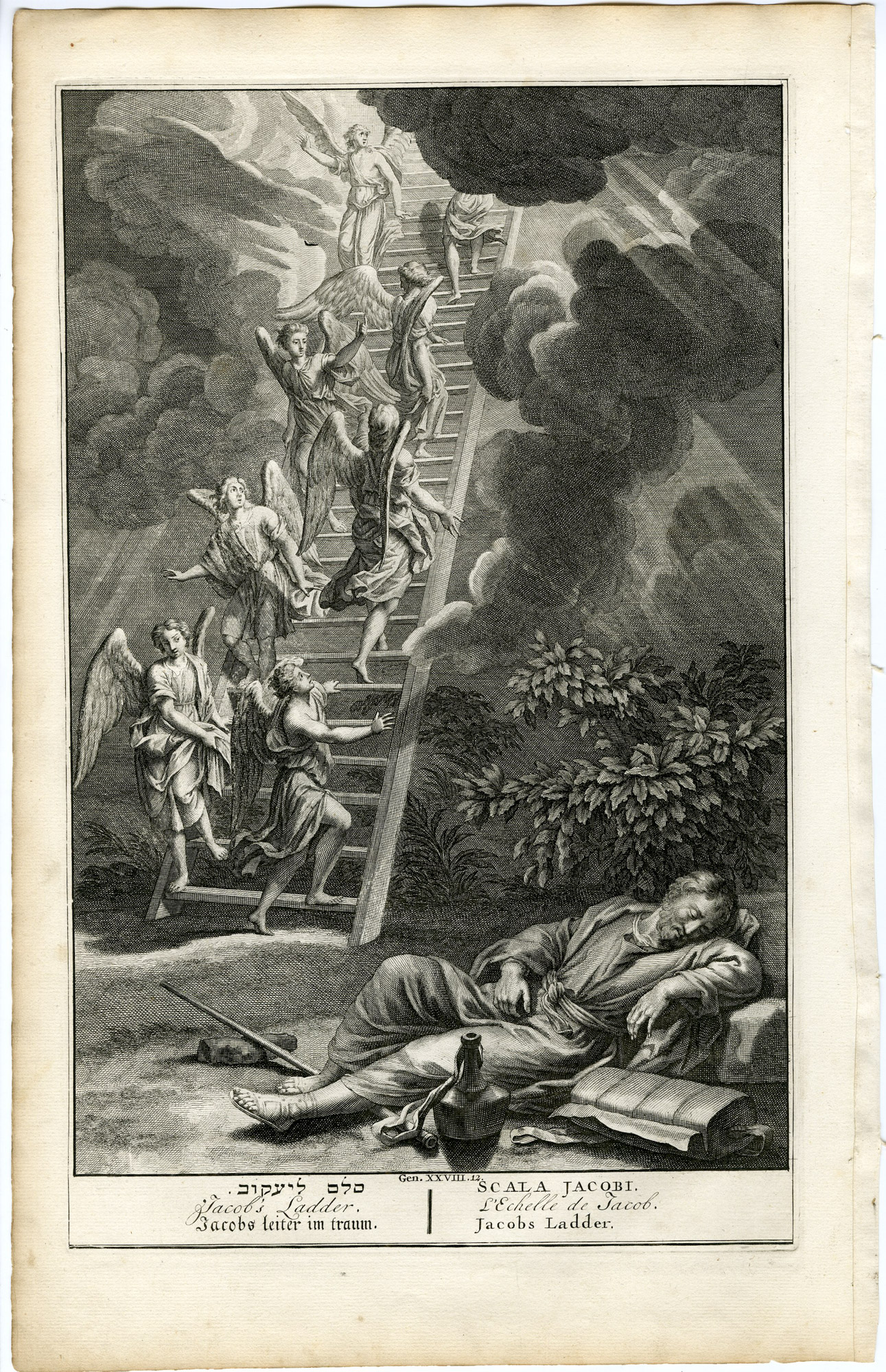 Pictura 14236 416x644 Antique Print-BIBLE-GENESIS-JACOBS LADDER-DREAM-ANGELS-de Hondt-1728
