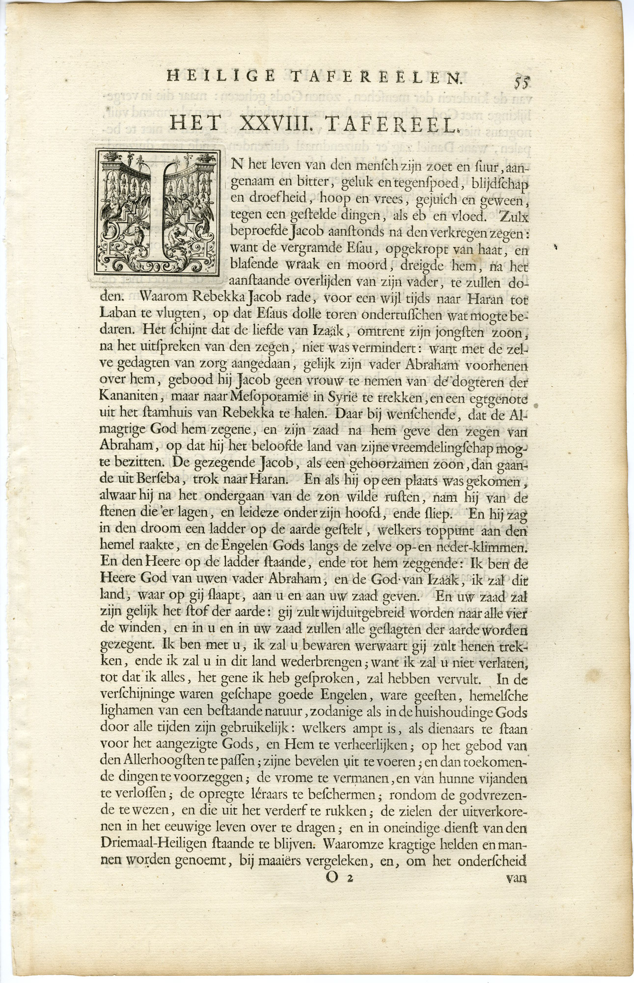 Pictura 14237 416x644 Antique Print-BIBLE-GENESIS-JACOBS LADDER-DREAM-ANGELS-de Hondt-1728 - Image 2
