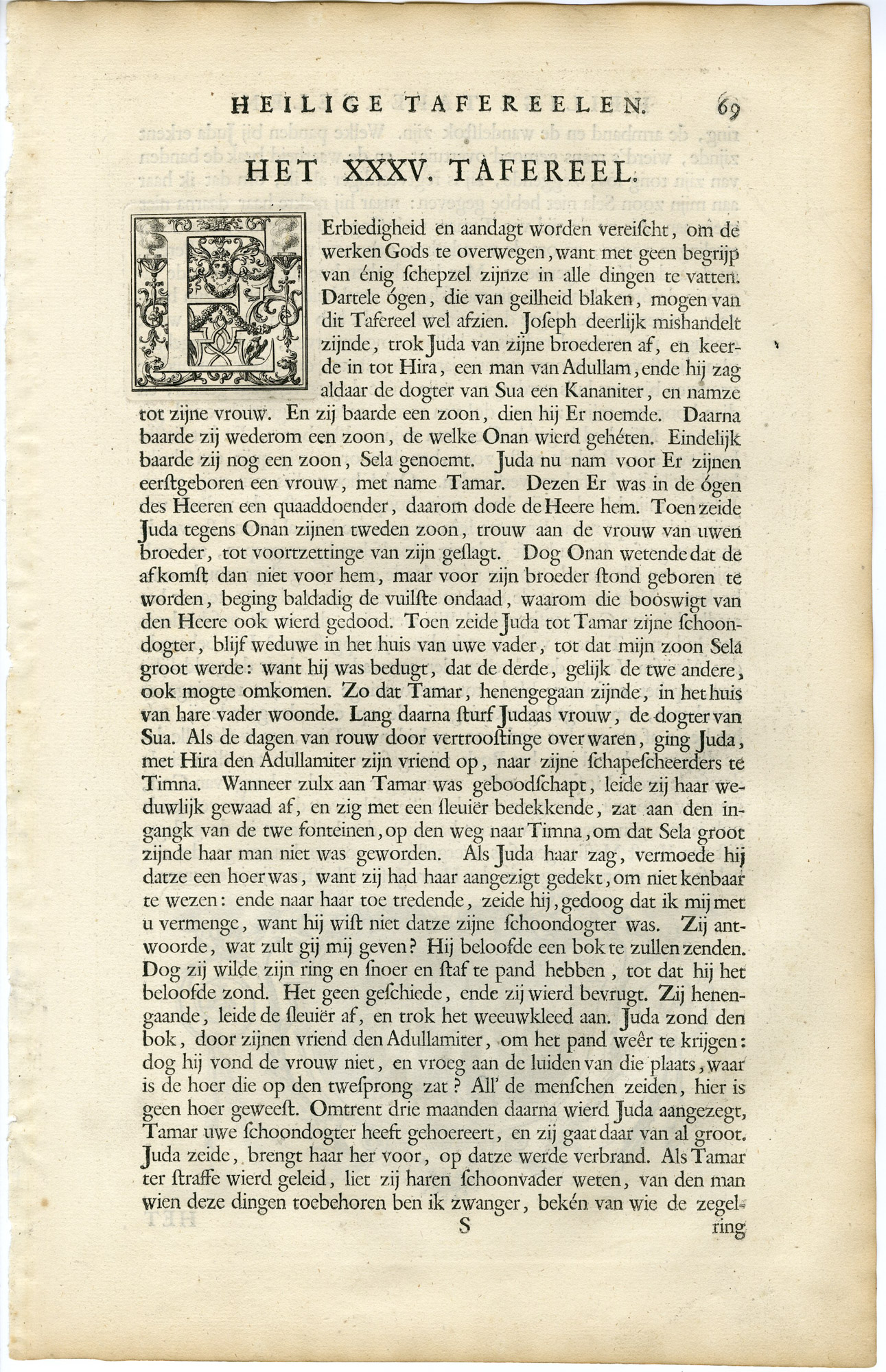 Pictura 14251 416x644 Antique Print-BIBLE-GENESIS-JUDAH-TAMAR-SIGNET-BRACELET-STAFF-de Hondt-1728 - Image 2