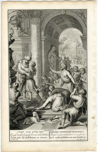 Antique Print-BIBLE-GENESIS-JOSEPH REVEALS HIS IDENTITY-BROTHERS-de Blois-de Hondt-1728
