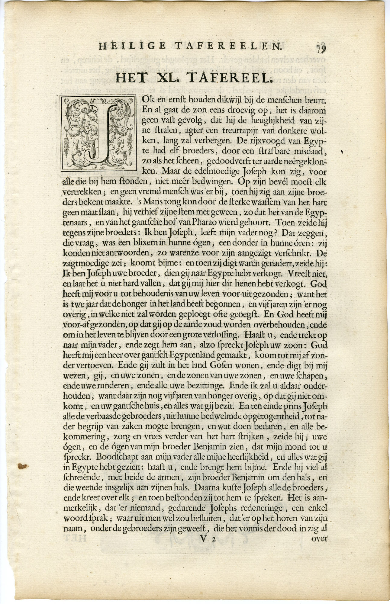 Pictura 14261 416x644 Antique Print-BIBLE-GENESIS-JOSEPH REVEALS HIS IDENTITY-BROTHERS-de Blois-de Hondt-1728 - Image 2
