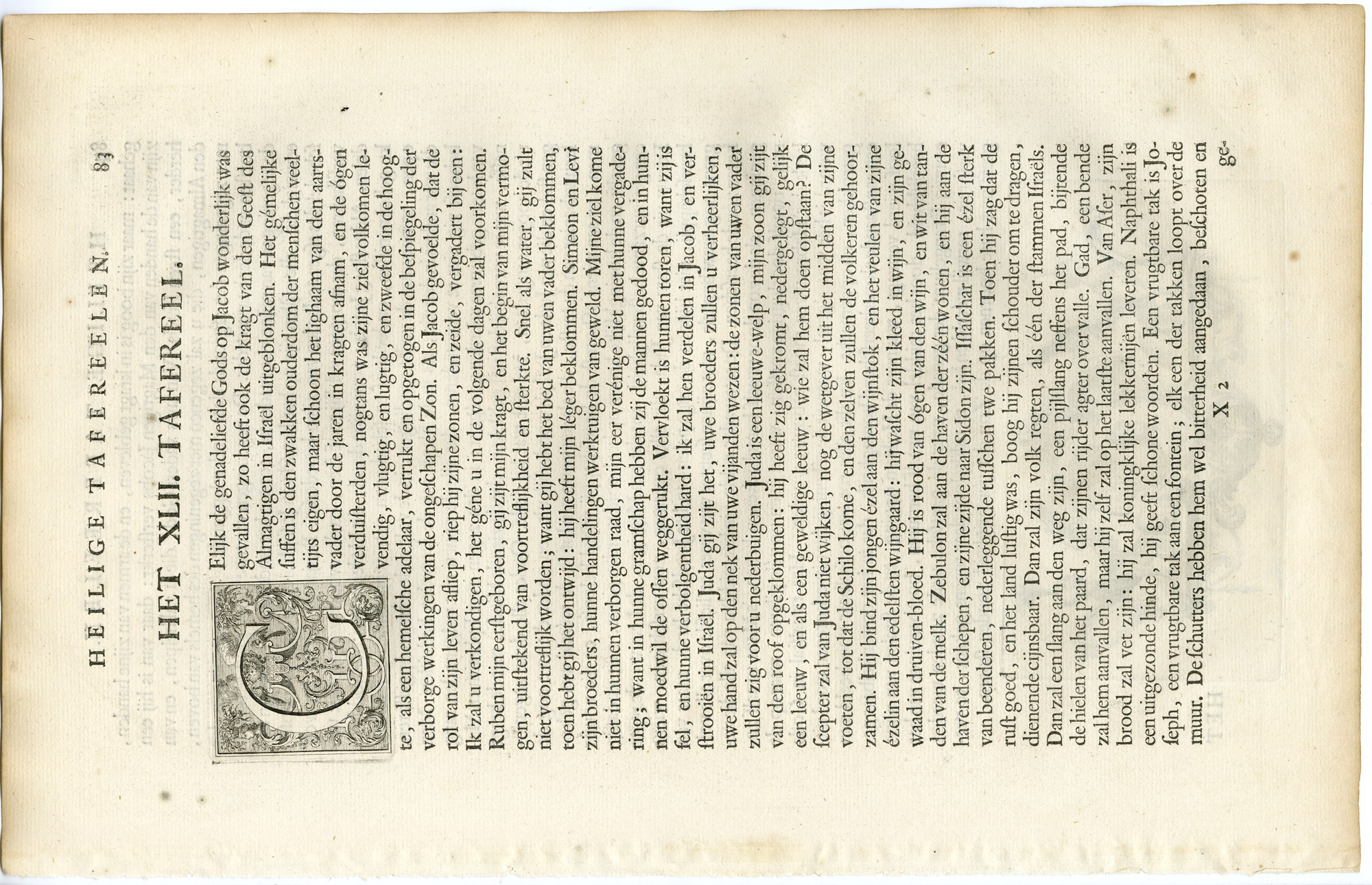 Pictura 14265 416x269 Antique Print-BIBLE-GENESIS-JOSEPH BLESSES HIS SONS-Huyberts-de Hondt-1728 - Image 2