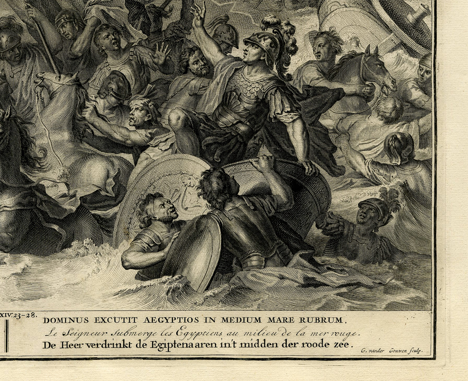 Pictura 14396 416x339 Antique Print-BIBLE-EXODUS-RED SEA-PHARAOH-EGYPT-DROWNING-Gouwen-de Hondt-1728 - Image 2