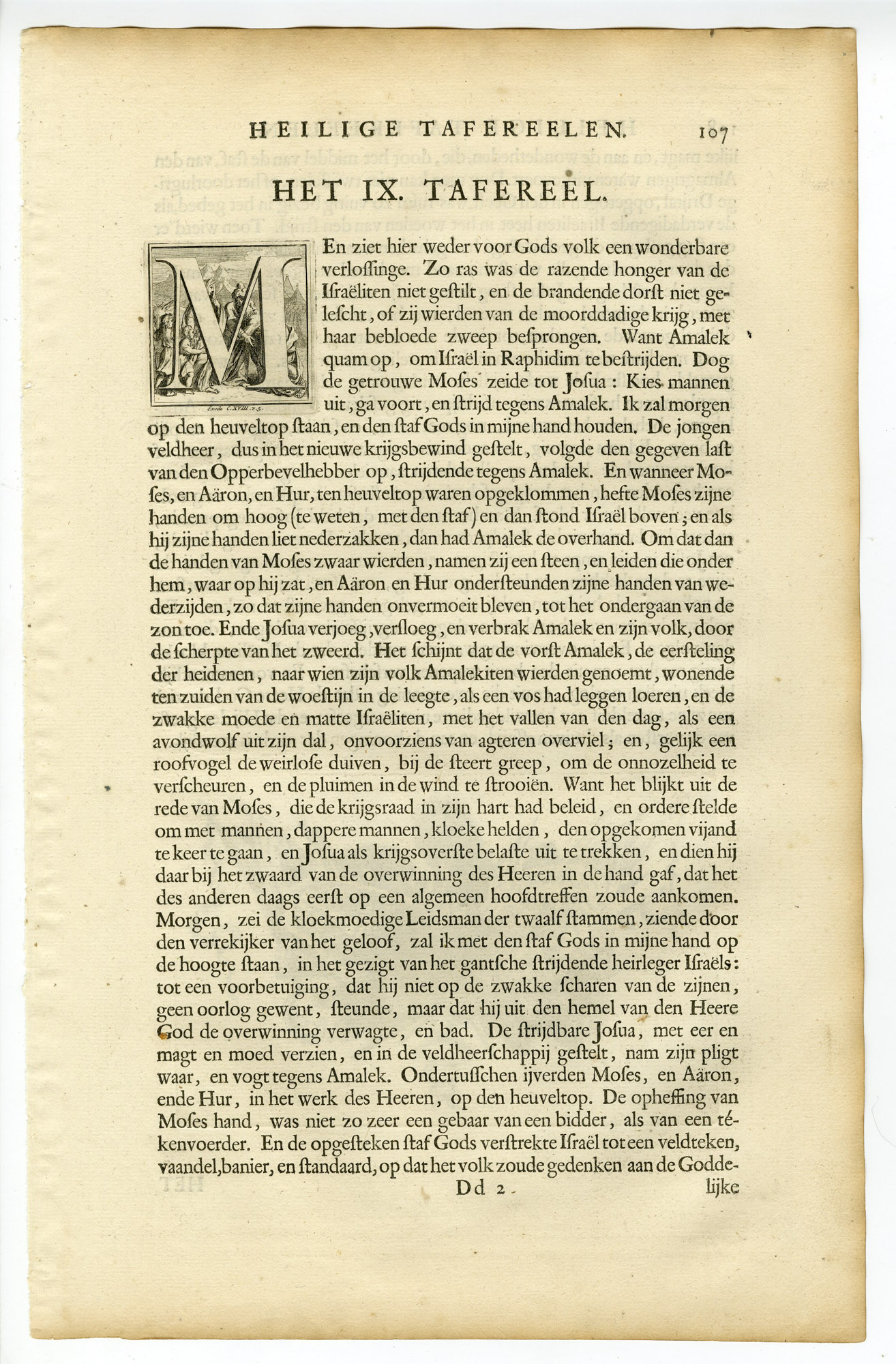 Pictura 14401 416x633 Antique Print-EXODUS-ISRAELITES-AMALEKITES-BATTLE-MOSES-de Blois-de Hondt-1728 - Image 2