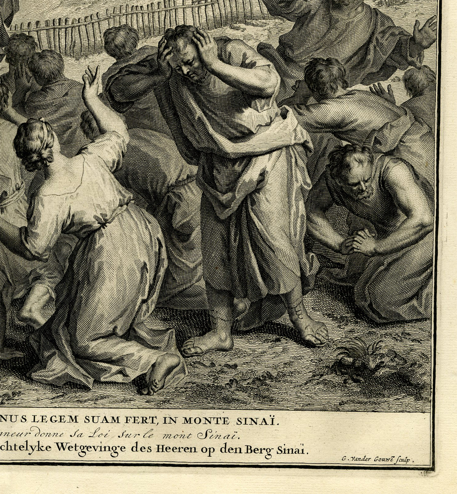 Pictura 14403 416x449 Antique Print-EXODUS-ISRAELITES-MOSES-TEN COMMANDMENDS-SINAI-Gouwen-Hondt-1728 - Image 2