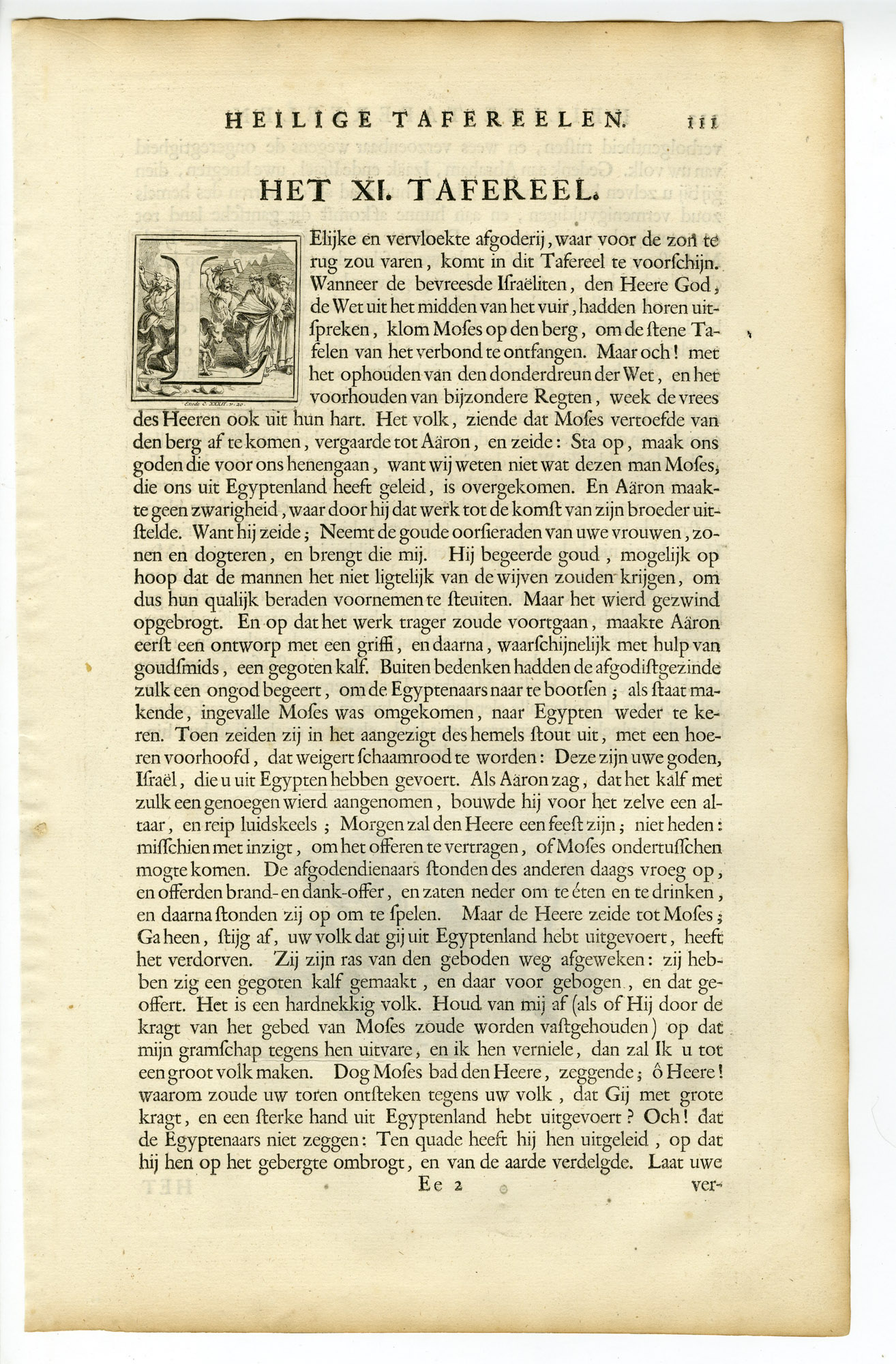Pictura 14406 416x633 Antique Print-EXODUS-IDOLATRY-DANCE GOLDEN CALF-Vianen-de Hondt-1728 - Image 2