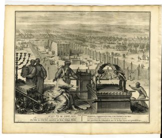 Antique Print-EXODUS-MOSES-ARK OF THE COVENANT-MENORAH-de Later-de Hondt-1728